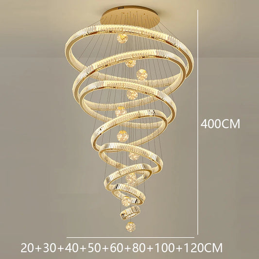 Modern home decoration crystal chandelier, stair Pendant lamp, living room Pendant lights, interior lighting