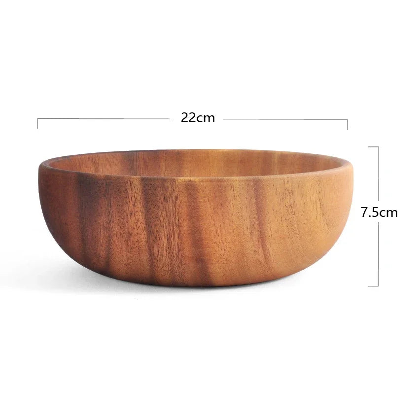 Acacia Wooden Bowl Japanese Style Wooden Bowl