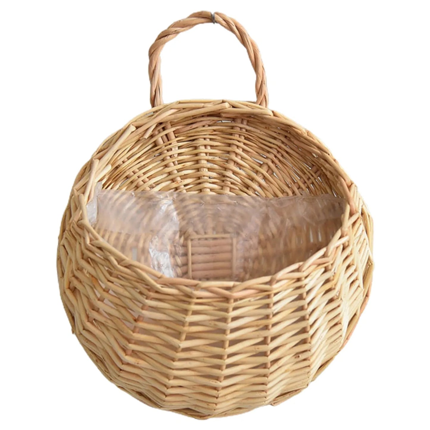 Flower Planter Wall Hanging Wicker Rattam Basket Garden Vine Pot Plants Holder Handmade Woven Hanging Basket Pot De Fleur DéCo