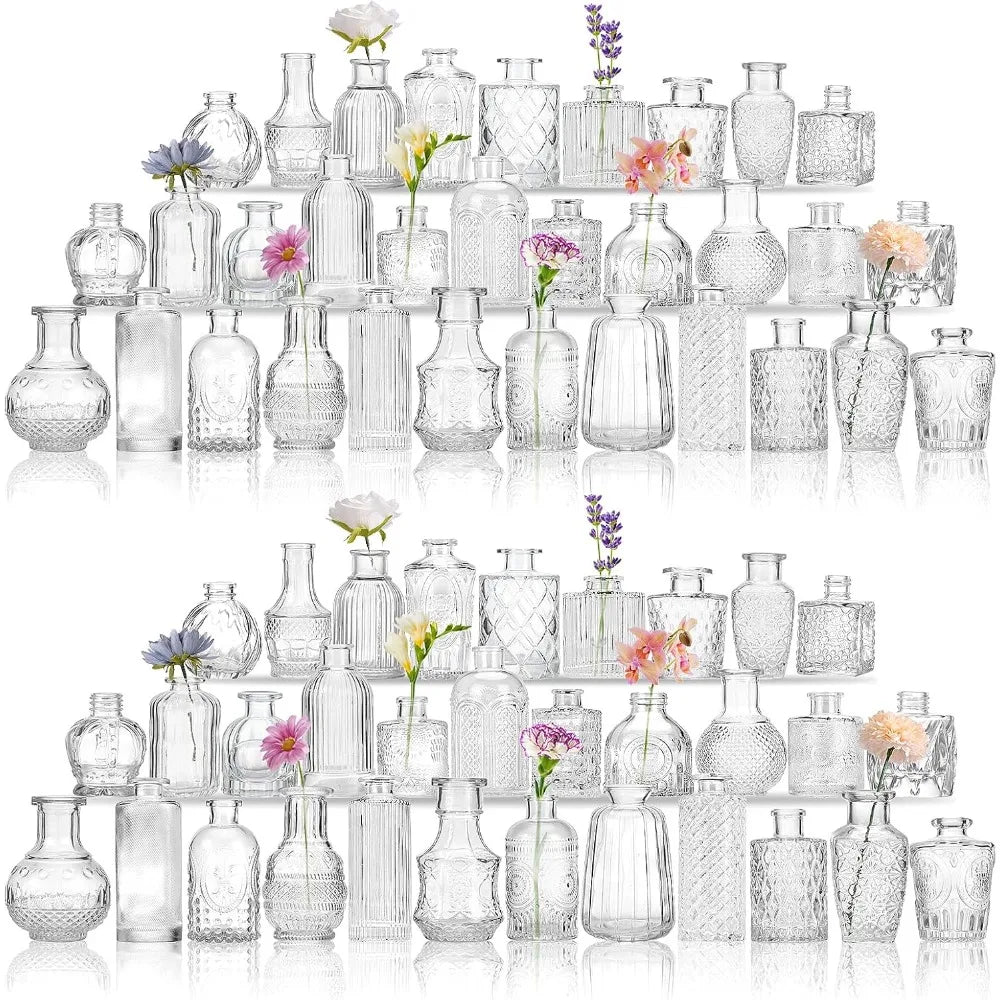 Glass Bud Vase in Bulk, Set of 64 Vases