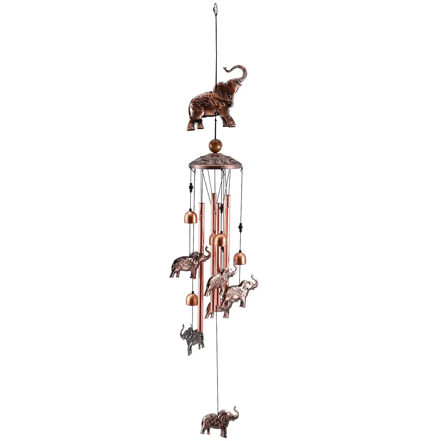 5/1pcs Elephant Wind Chimes with S Hook