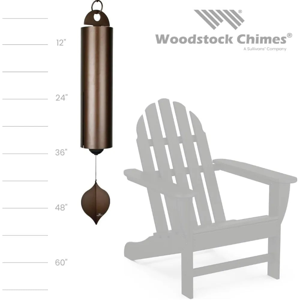 Wind Chimes Antique Copper Aluminum, Steel Bell, 52-Inch