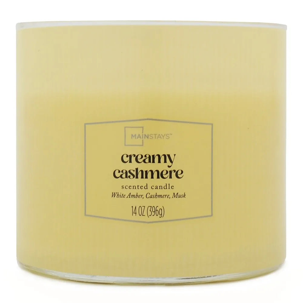 Textured Wrapped Candle in Creamy Cashmere Scent 14 Ounce