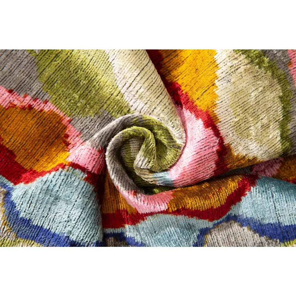 Velvet Throw Pillow 16x24 Inches - Soft  Cushion Feather Fill - Multicolored