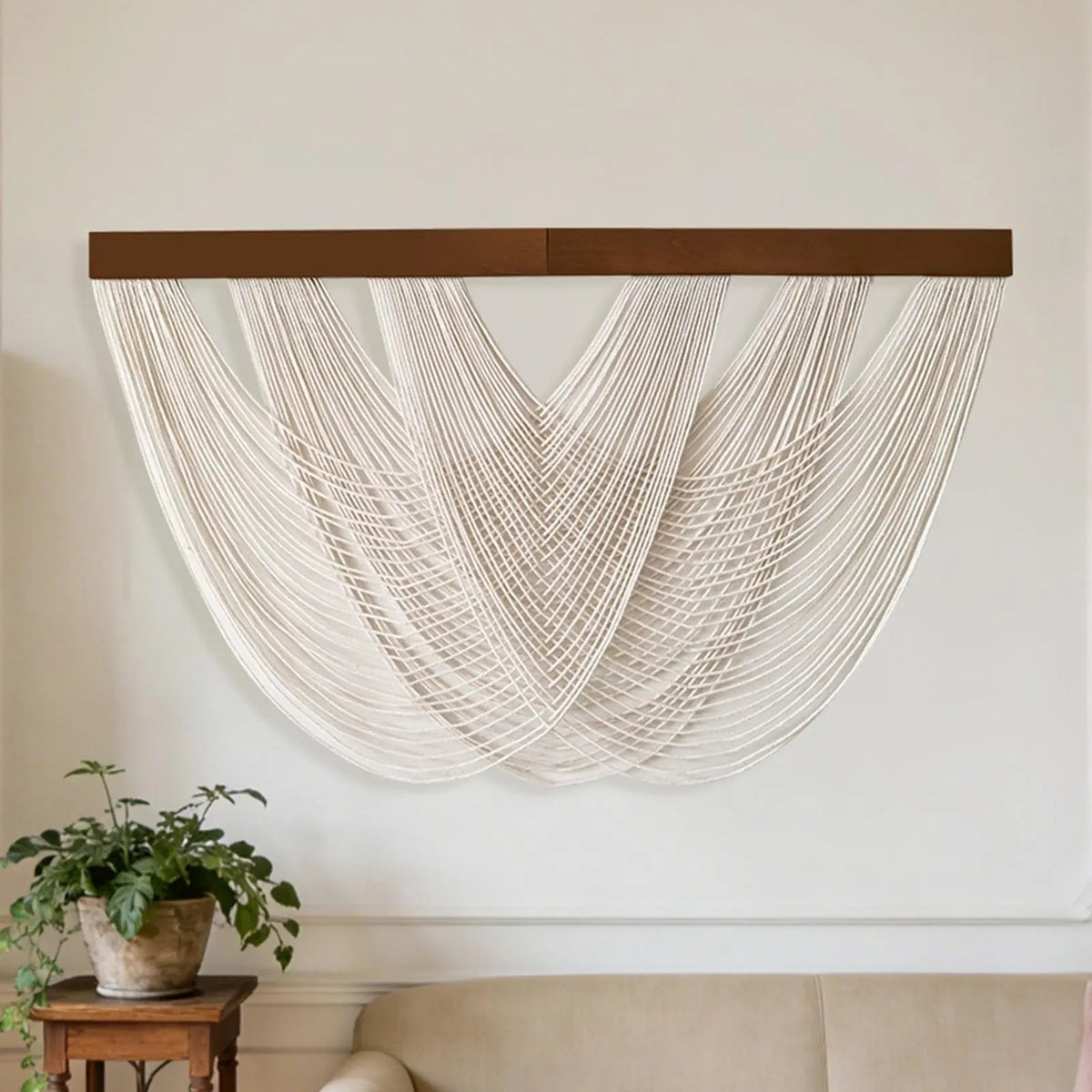 Handwoven Cotton Rope Wall Tapestry Macrame Hanging
