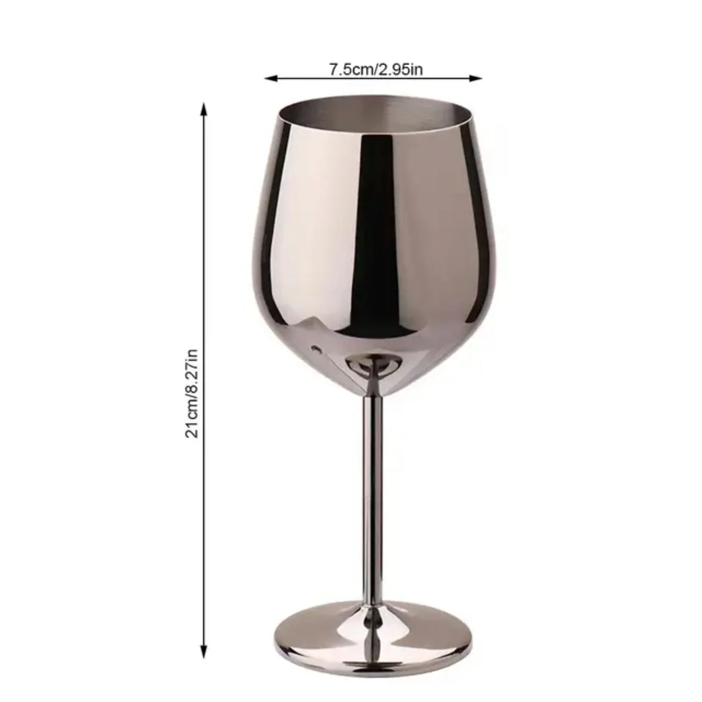 Stainless Steel Wine Glass Single-layer Drinkware