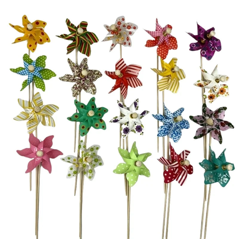 20/40/pcs Mini Windmills Random Colors Wind-Powered Rotating