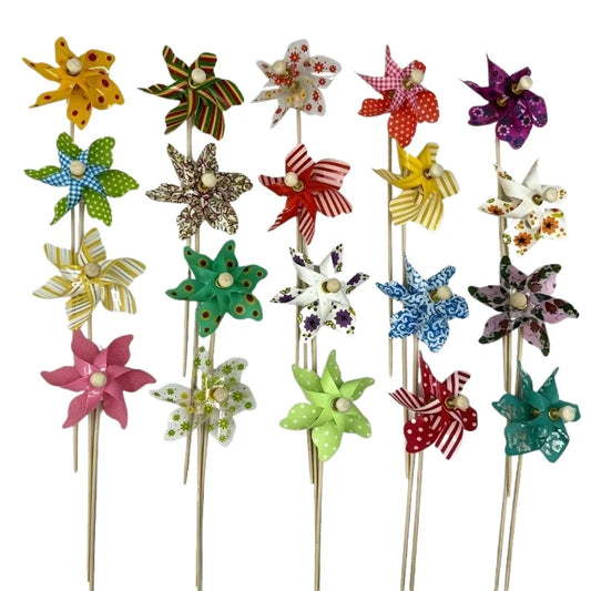 20/40/pcs Mini Windmills Random Colors Wind-Powered Rotating