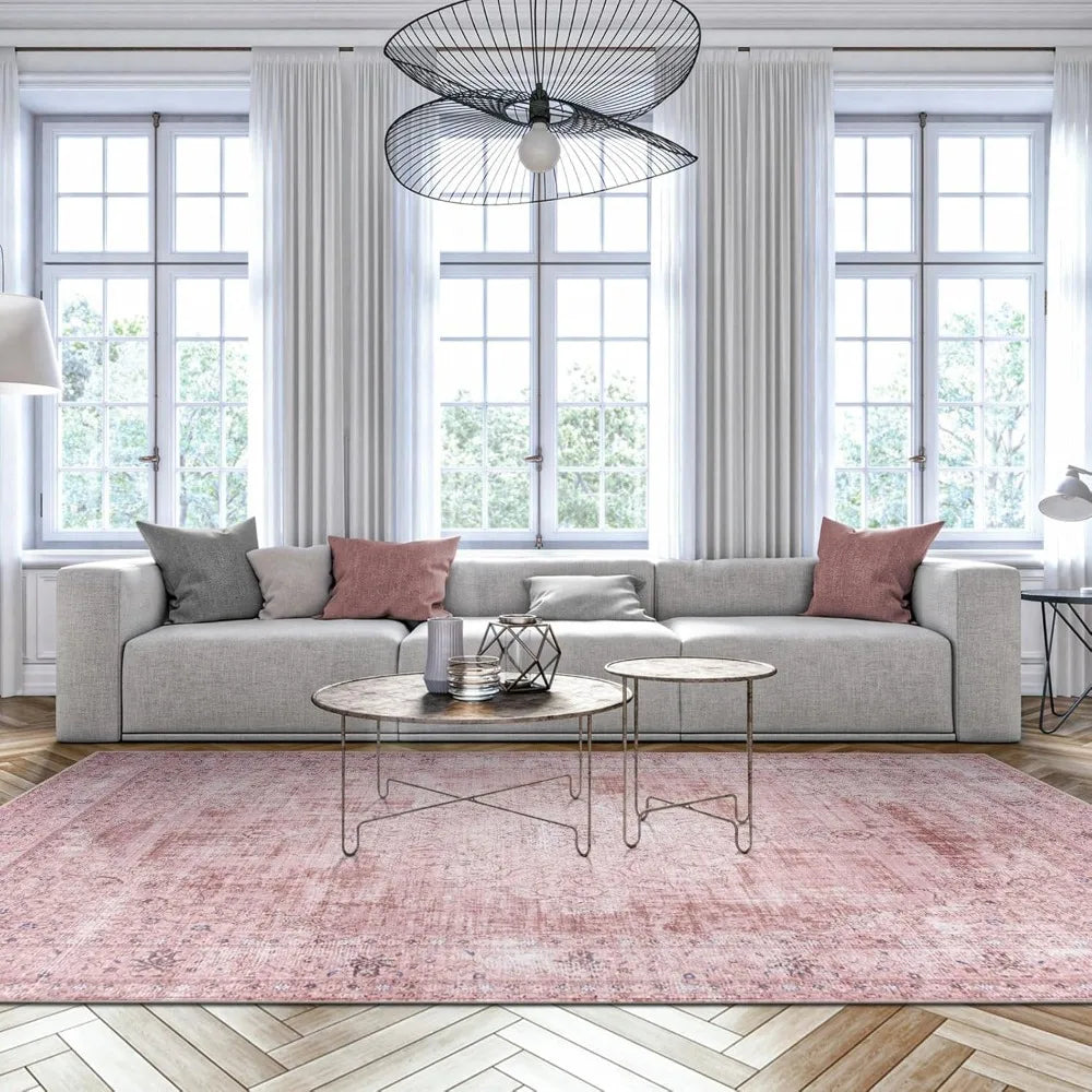 Washable Area Rugs 8x10ft, Foldable Large Carpet