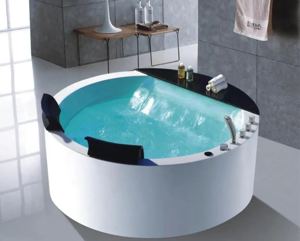 Round Whirlpool Bathtub Acrylic Hydromassage Waterfall  Hot Tub