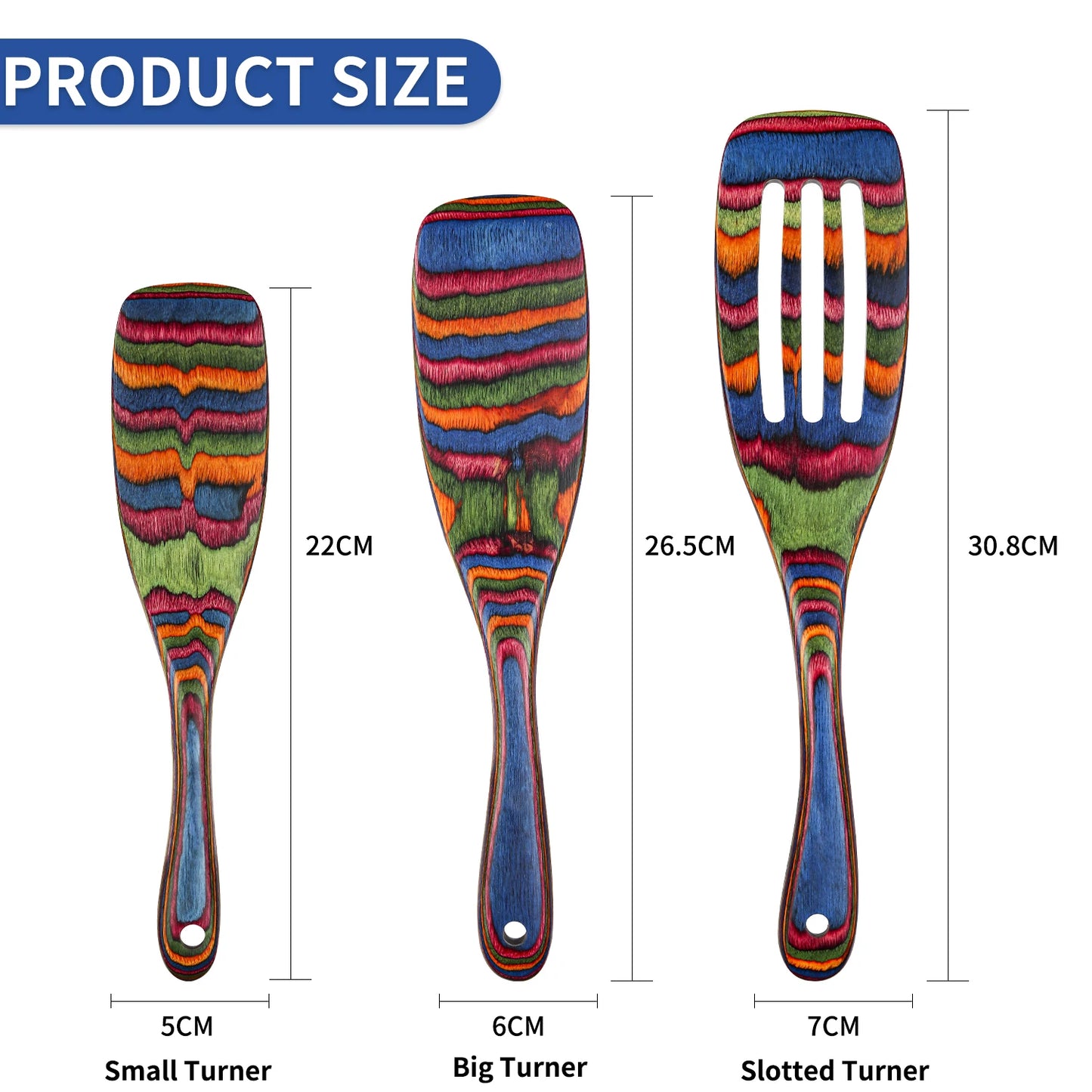 Spurtle Set, Wooden Utensils for Cooking