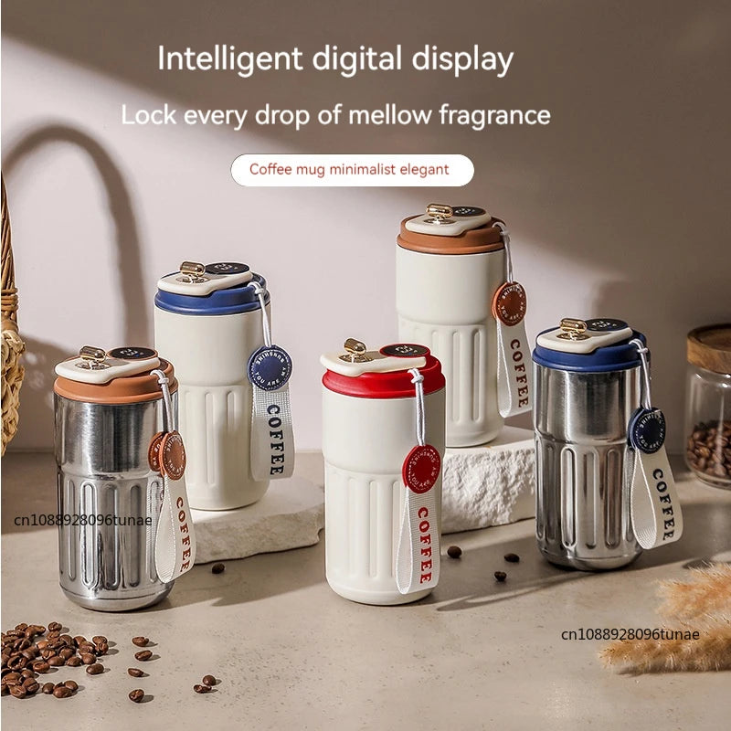 LED Temp Display Coffee Cup Stainless Steel Thermo Bottle