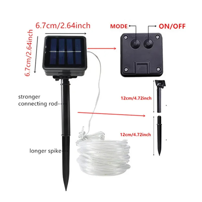 Solar Rope Lights Solar LED Light  Deck Outdoor Solar String