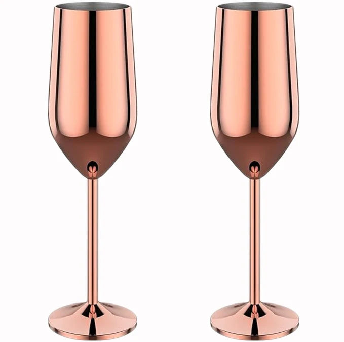 2Pcs New Stainless Steel Glass Cocktail