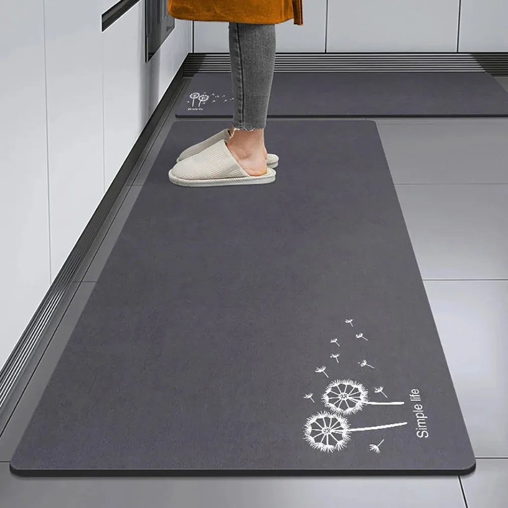 Non-slip Kitchen Mat Long Rugs Crystal Velvet Carpet