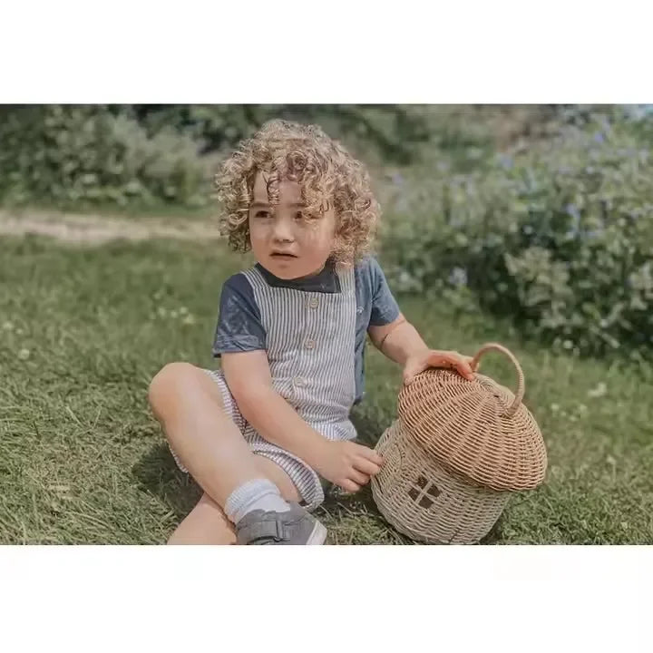 Rattan Woven Mushroom Shaped Basket |