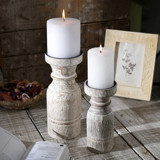 Wooden Centerpiece Candle Holder Elegant