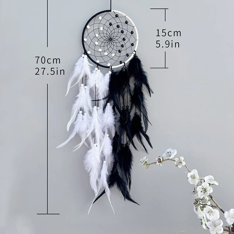 Dream Catcher Handmade Two-color Feather Wind Chimes