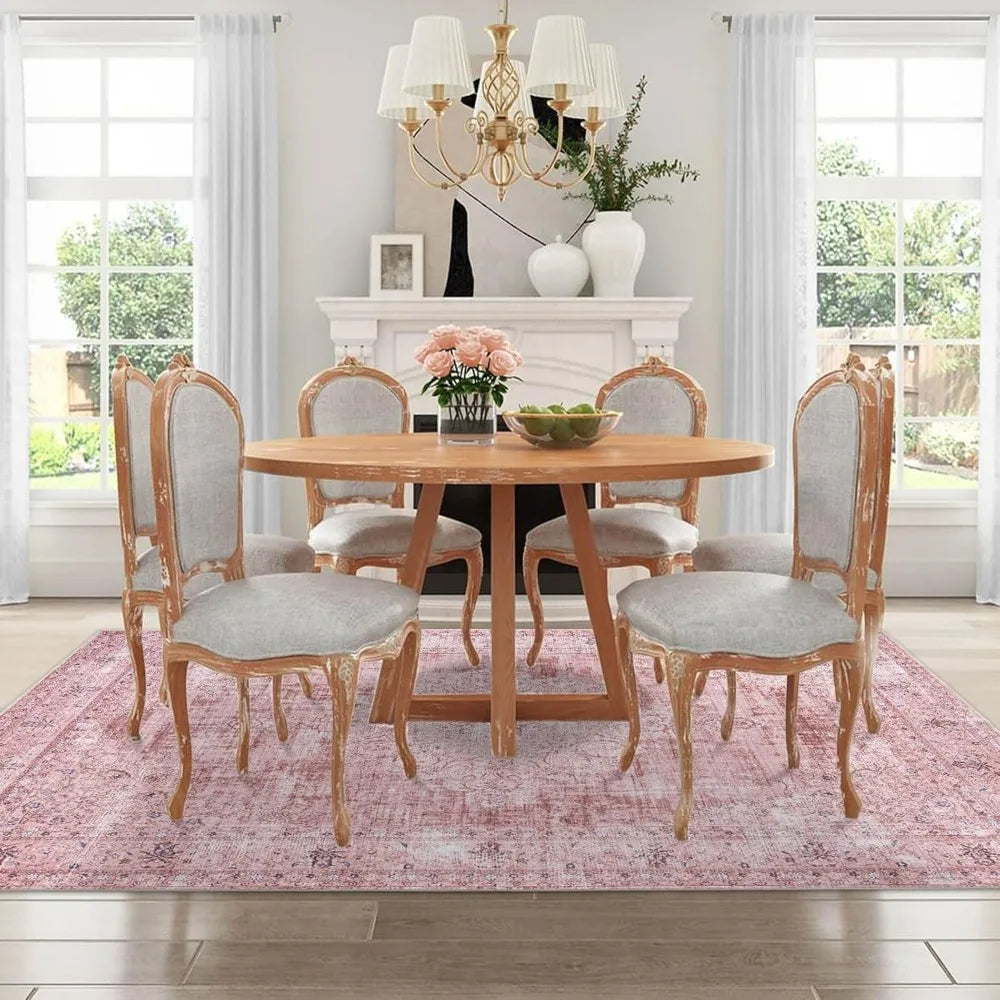 Washable Area Rugs 8x10ft, Foldable Large Carpet