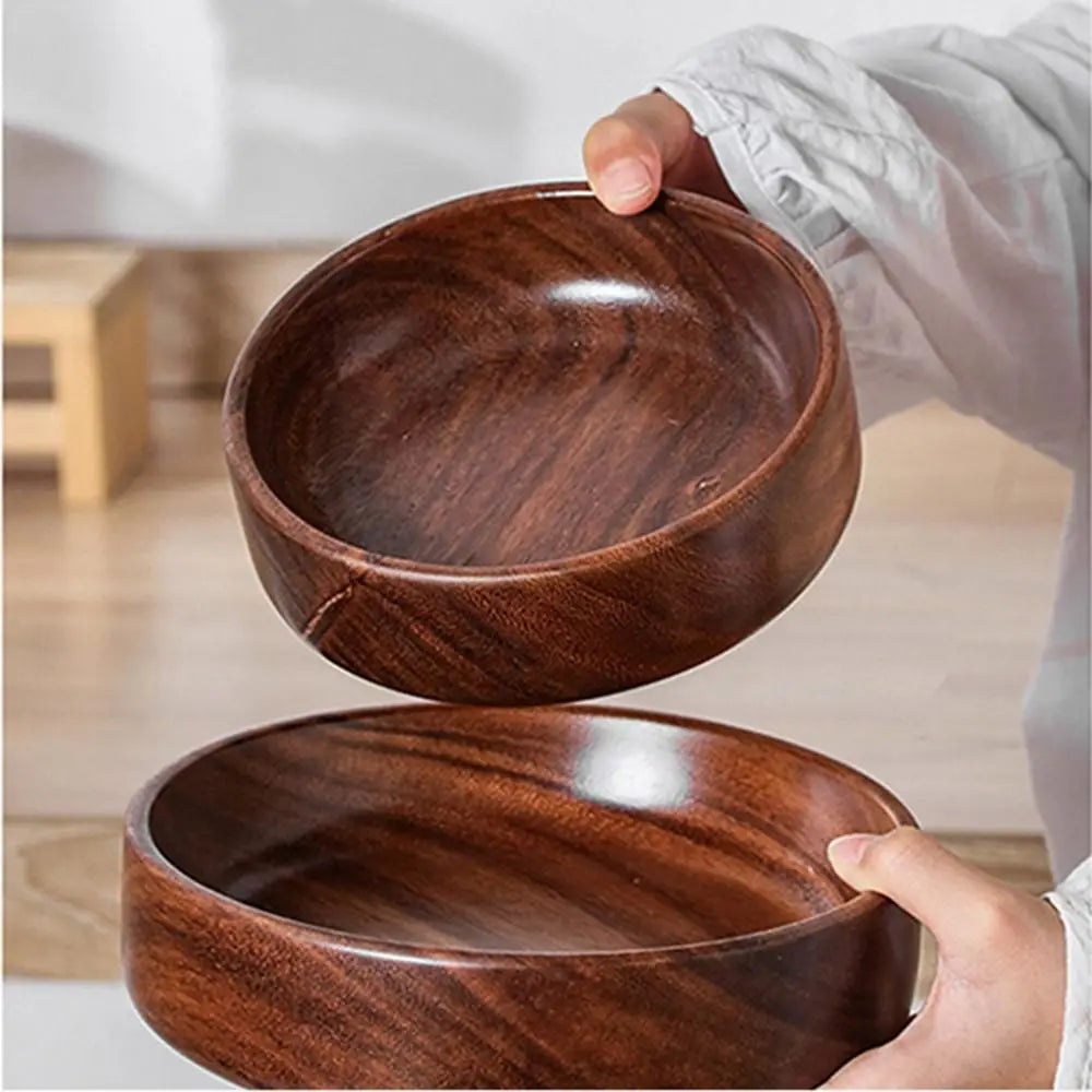 Practical Stackable Solid Wood Bowl Handmade