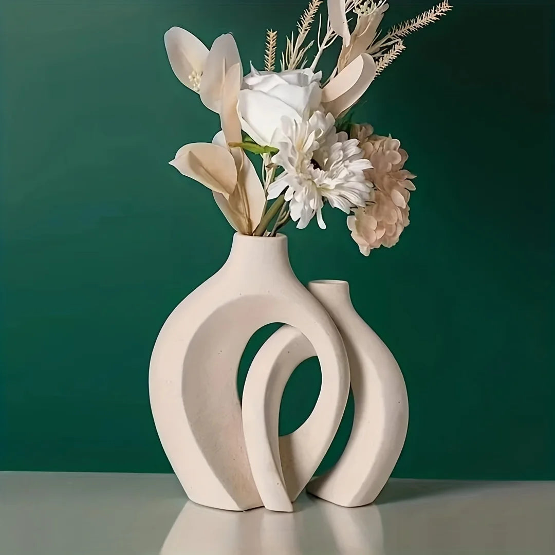 Modern Ceramic Vase Set of 2