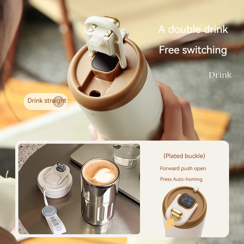 450ML Stainless Steel Thermo Water Bottle LED