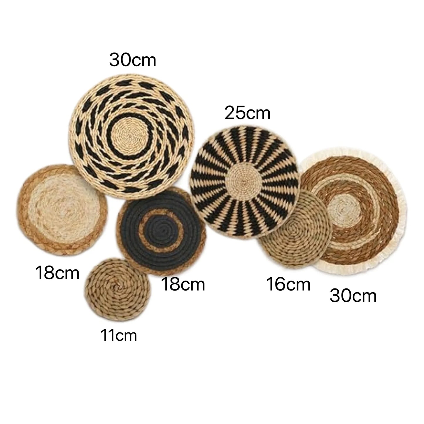 Boho Straw Wall Decor Grass Weaving Woven Tassel Wall Hanging