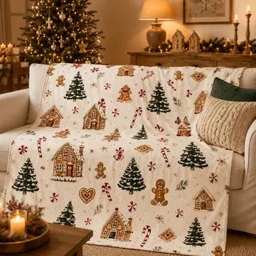 Pattern Flannel Throw Blanket, Warm Cozy Blanket