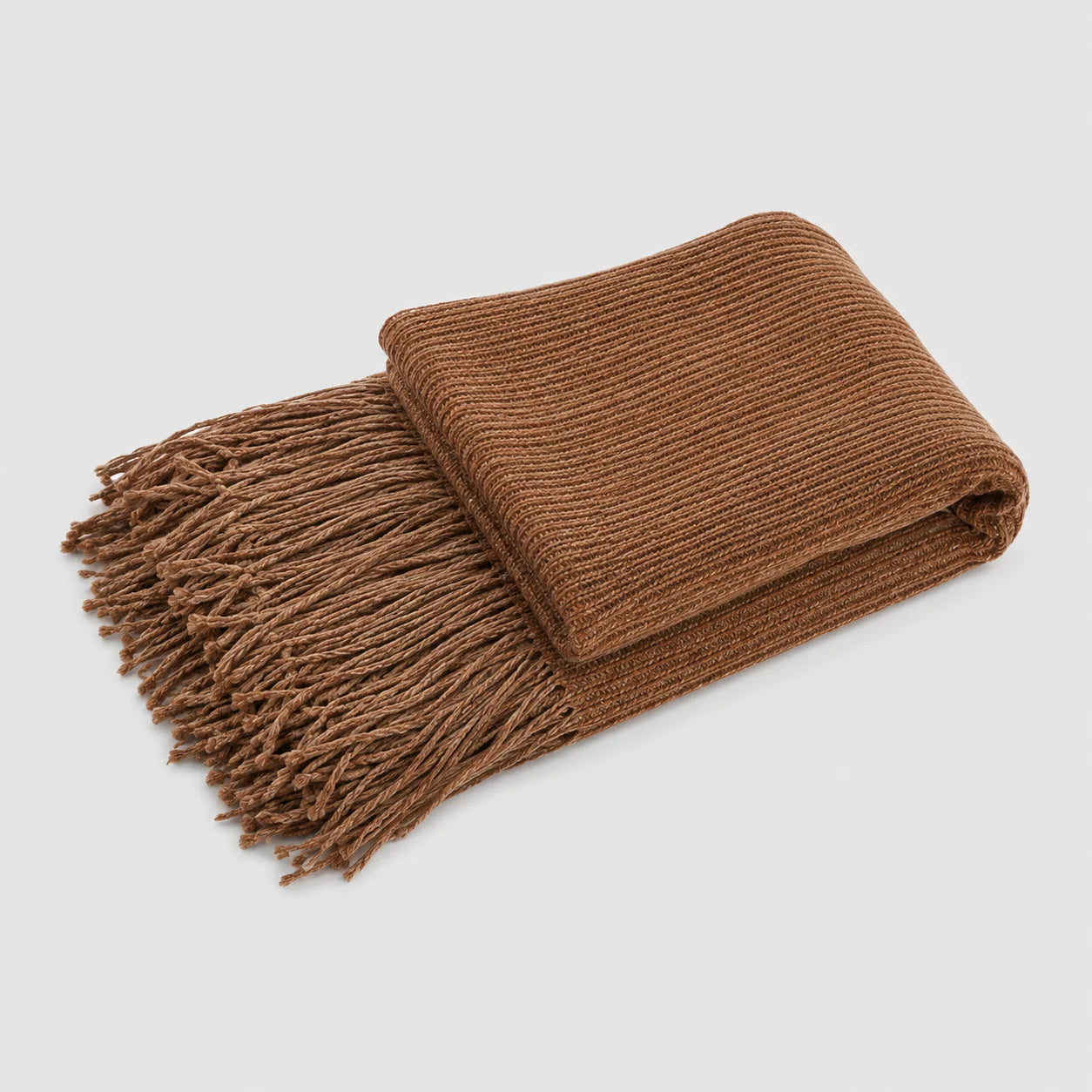 Khaki Popcorn Bobble Textured Knit Throw Blanket with Tassel Fringe, Soft Knitted Decorative Blanket, Lightweight Cozy Cover for Couch Sofa Bed, Boho Farmhouse Home Decor for Living Room Bedroom