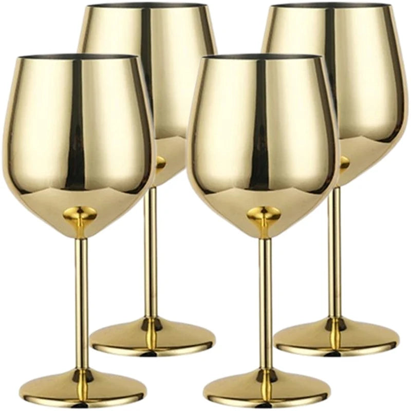 4PCS New Stainless Steel Cocktail Metal Wine