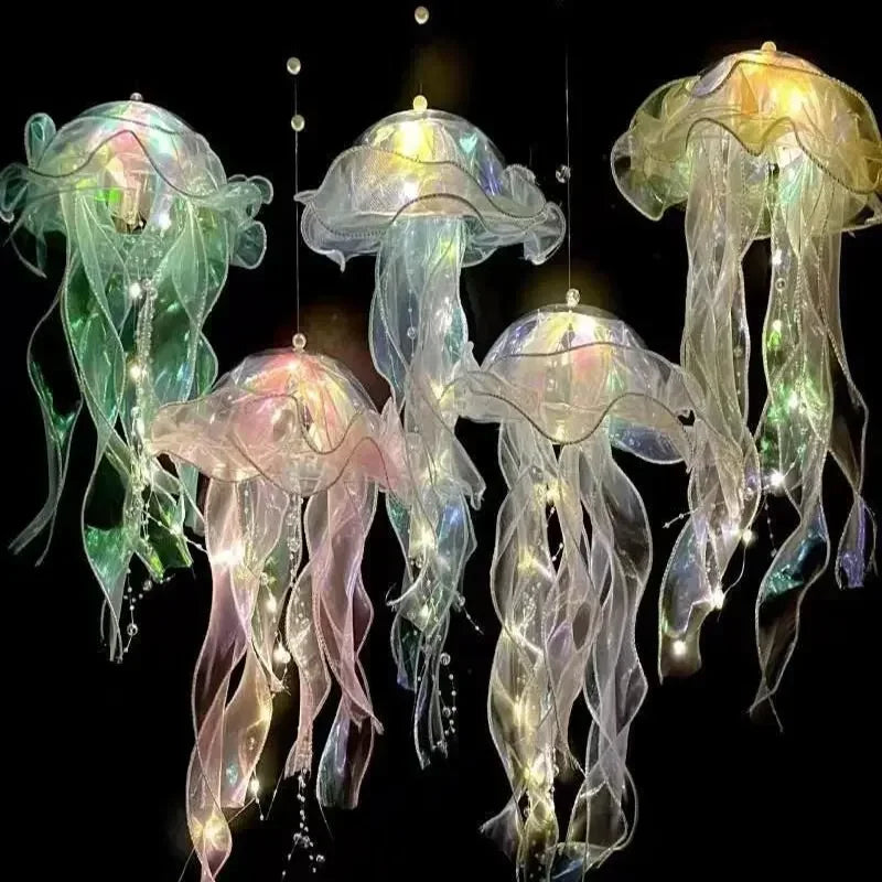 Jellyfish Lamp Hanging Night Light Under Colorful