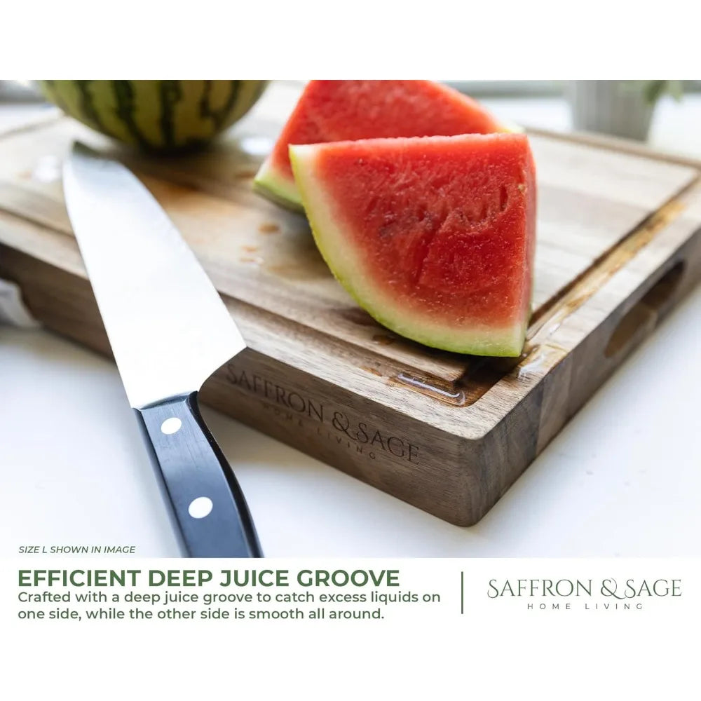 Extra Large Wood Cutting Board - Thick 23 x 17 x 1.5 Inch Acacia