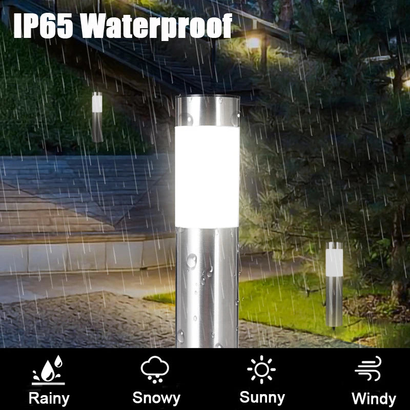 Solar Garden Pathway Lights Outdoor LED Lighting Ground Plug