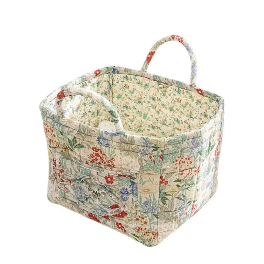 Large Capacity Fabric Storage Basket, Foldable Laundry  Carry Handles,
