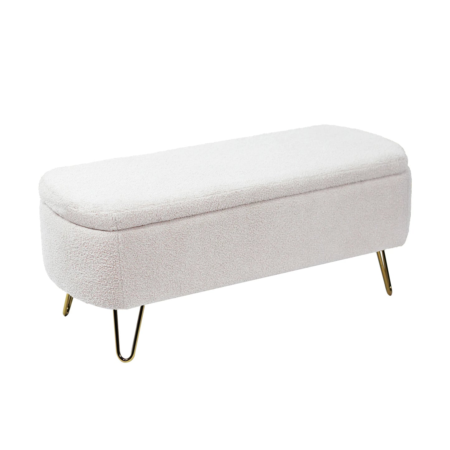 Storage Ottoman Bench Faux Fur 5Colors