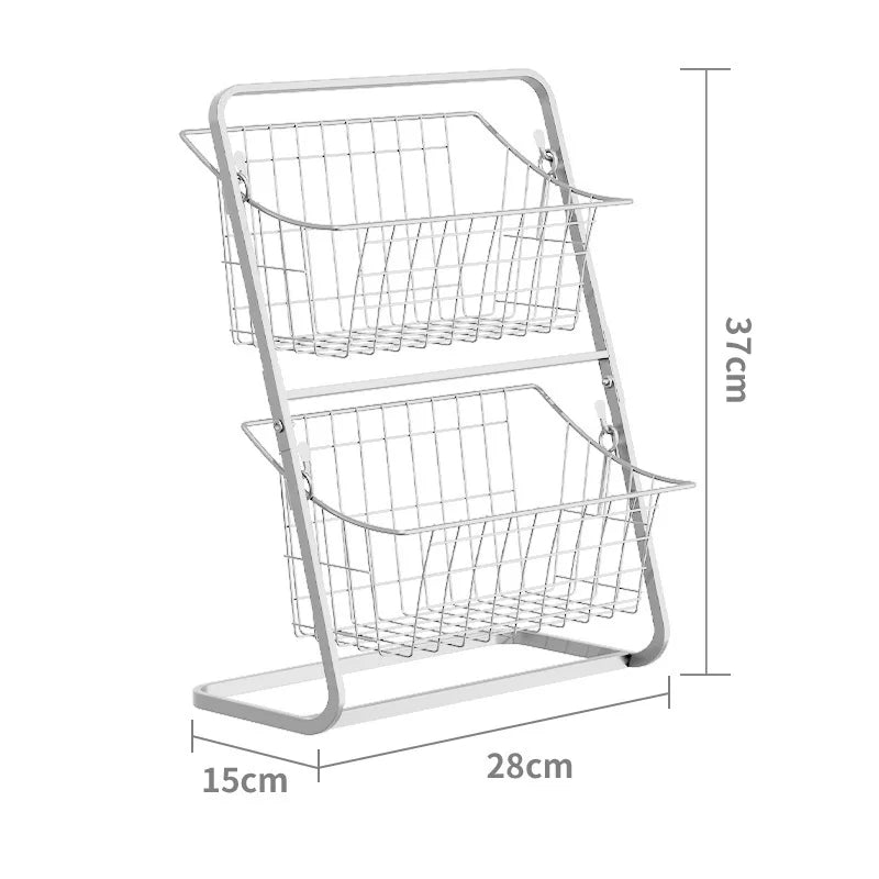 2-Tier Kitchen Fruit and Vegetable Storage Rack,