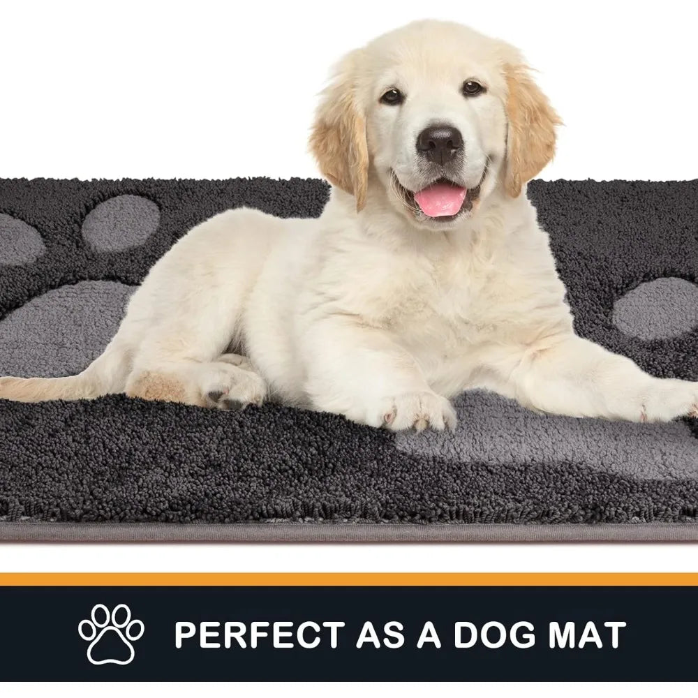 Dirt Trapping Door Mat 32 x 47, Non-Skid/Slip Machine Washable Microfiber