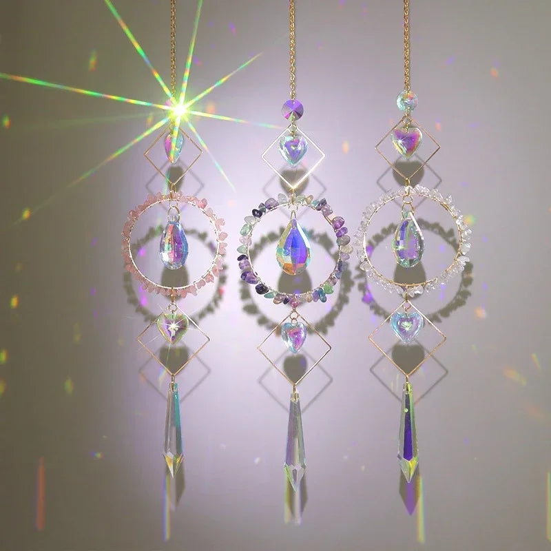 40cm Crystal Wind Chimes Prism Sun Catcher
