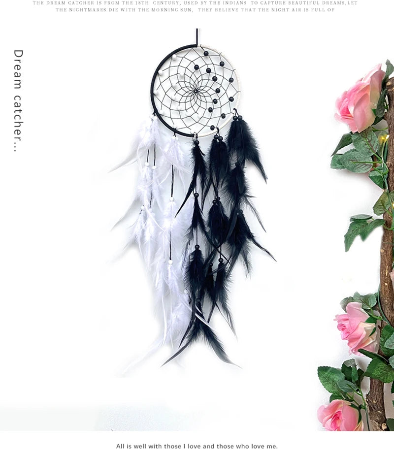 Dream Catcher Handmade Two-color Feather Wind Chimes