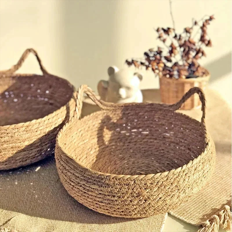 Pure hand-woven rattan nest  pad removable washable