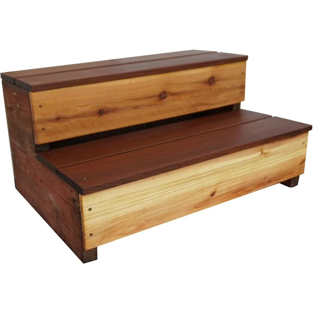 Outdoor Hot Tub Step (Made in The USA) (Mahogany)