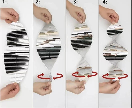 Metal Spiral Wind Chime Wind Rotation 3D