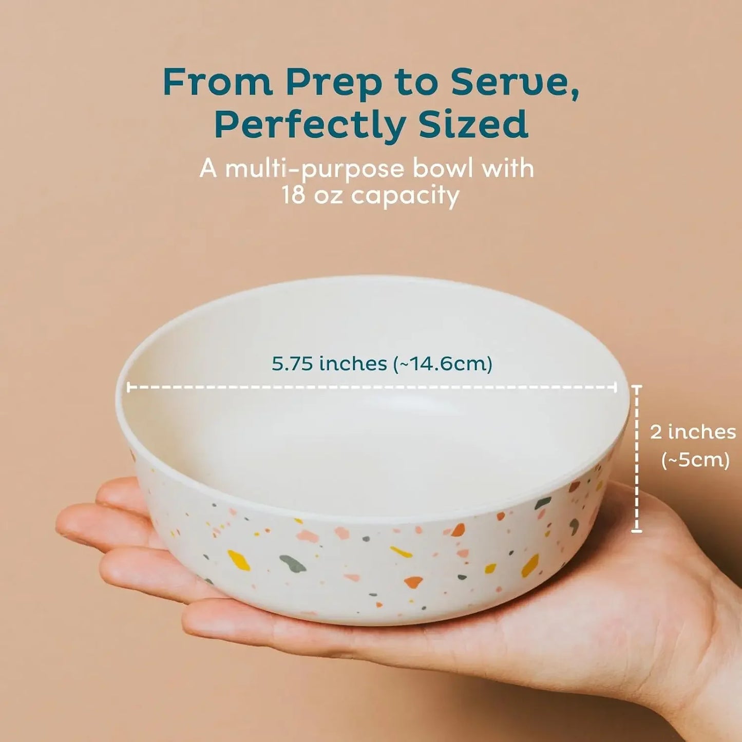 Nook Theory 4 Pack Bamboo Bowls - 18 Oz Toddler and Kids Bowl