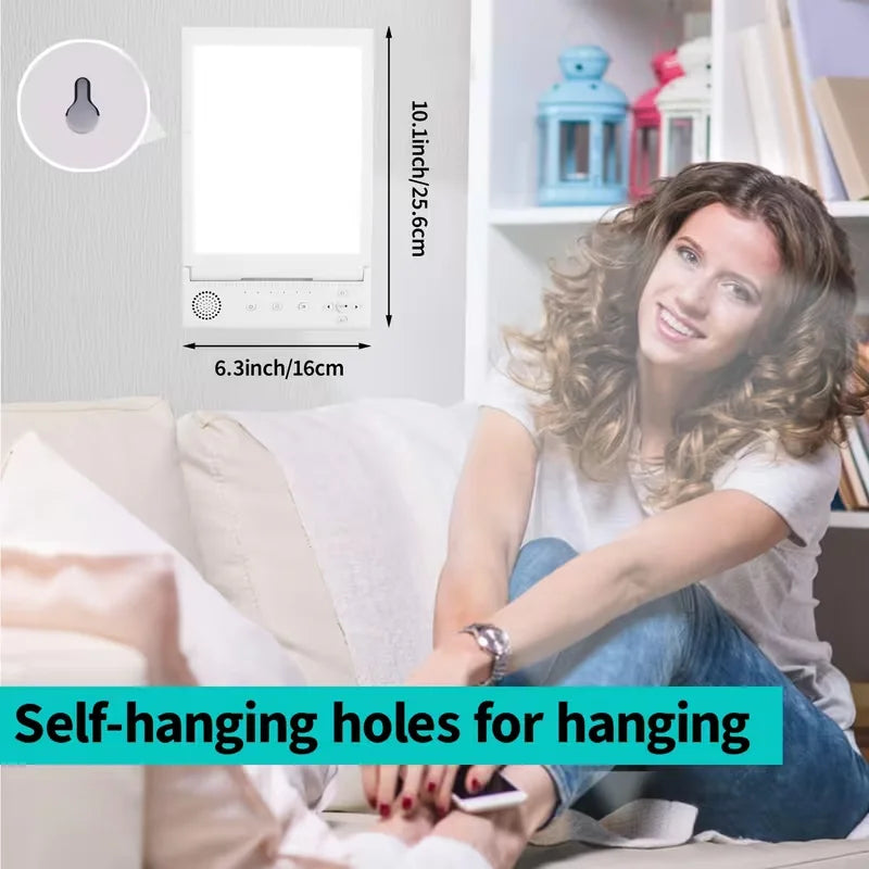 SAD Daylight Lamp -  3 Color Temperatures, 6 Timer & 10 White Noise