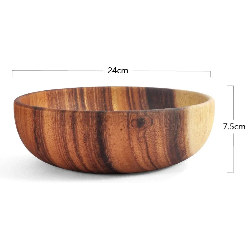 Acacia Wooden Bowl Japanese Style Wooden Bowl