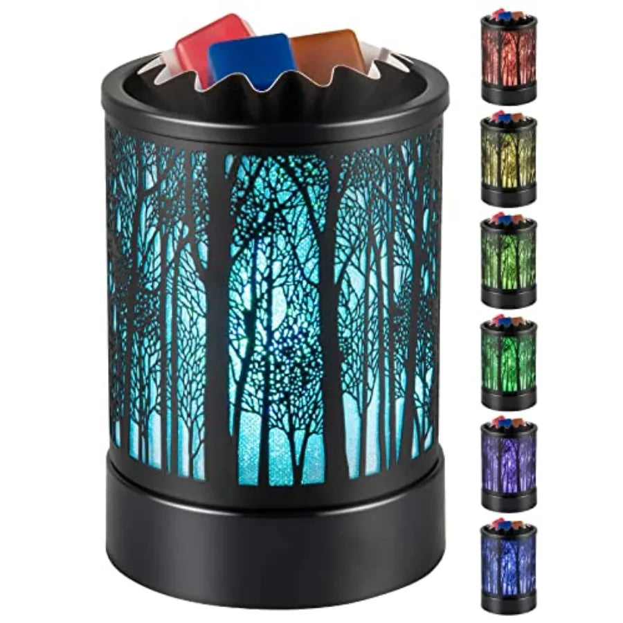 Wax Warmer for Scented Wax with 7 Colors LED Lighting Oil Lamp Burner