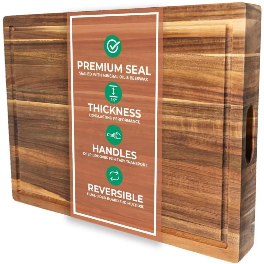 Extra Large Wood Cutting Board - Thick 23 x 17 x 1.5 Inch Acacia
