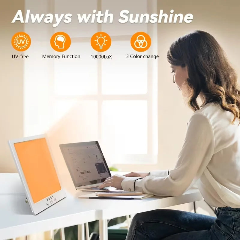 Sadness Treatment Lamp,10000 Lux LED Daylight, 3 Color Temperatures