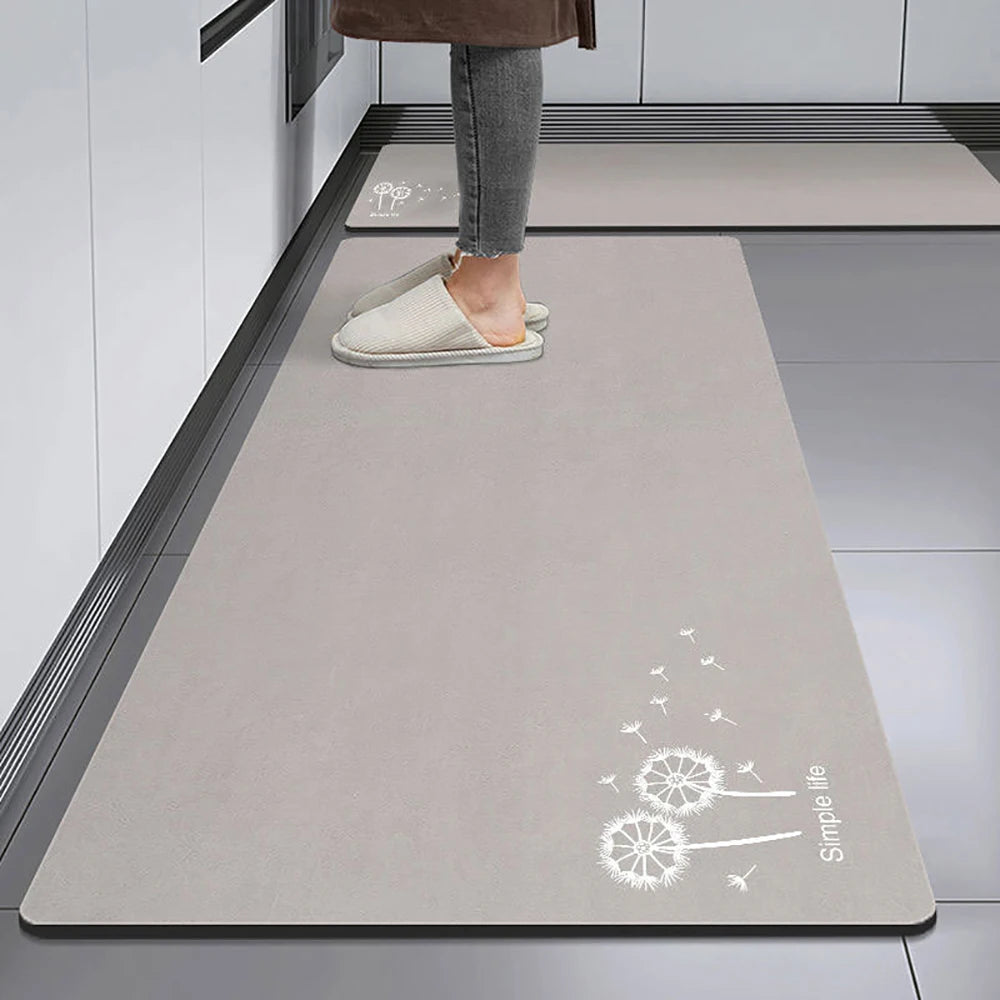 Non-slip Kitchen Mat Long Rugs Crystal Velvet Carpet