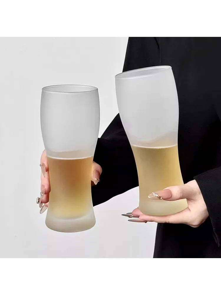 Creative Large Capacity Glass Beer Mug Frosted
